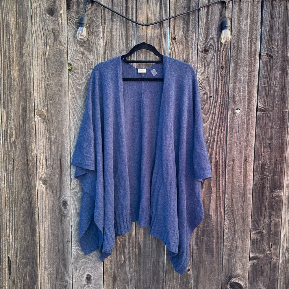 🔴Kinross Navy Blue Women’s 100% Cashmere Wrap Sweater One Size Fits All